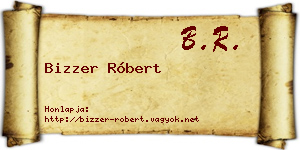Bizzer Róbert névjegykártya