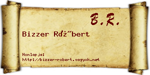 Bizzer Róbert névjegykártya